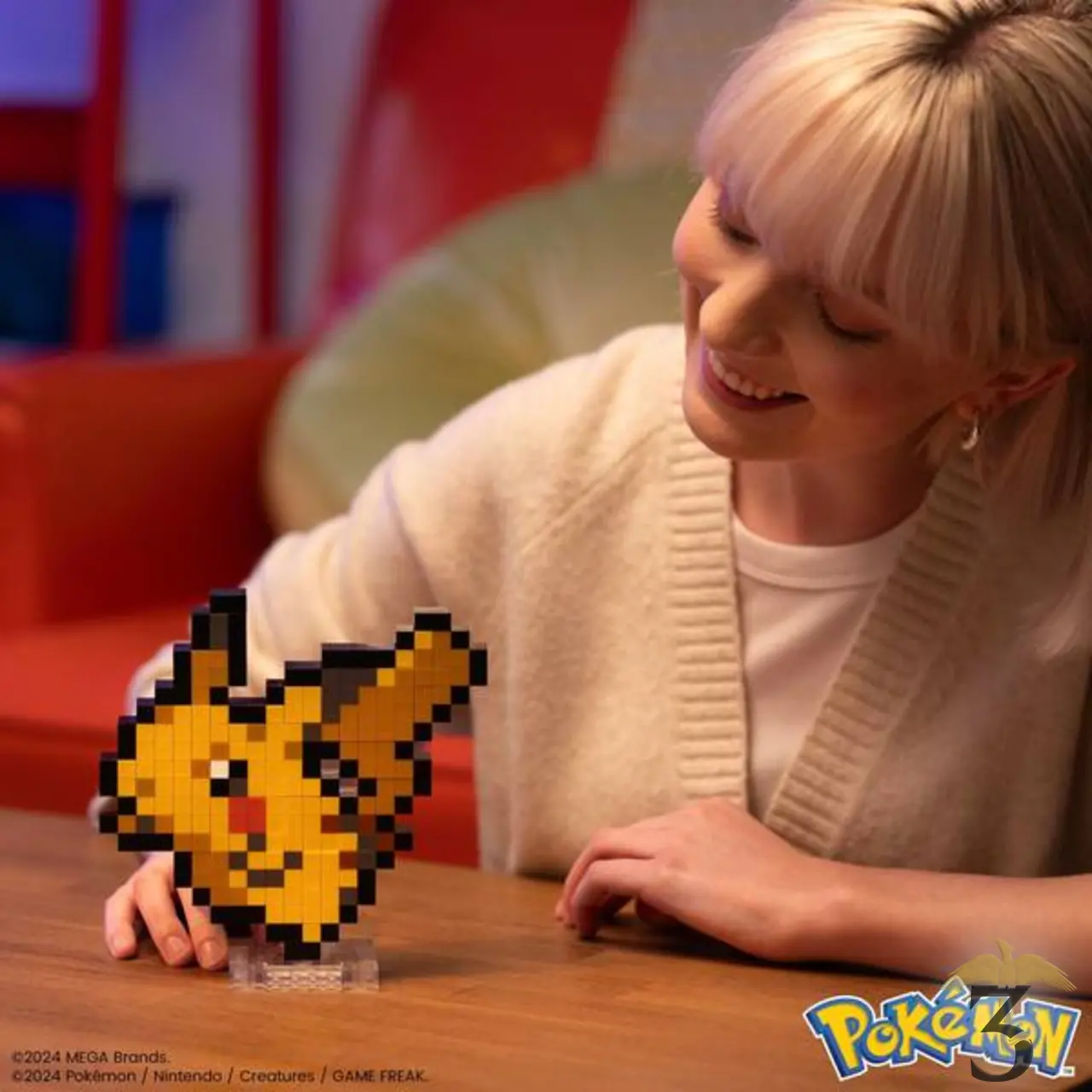 Mega coffret construction pikachu pixelise – pokemon - Les Trois Reliques, magasin Harry Potter - Photo N°3