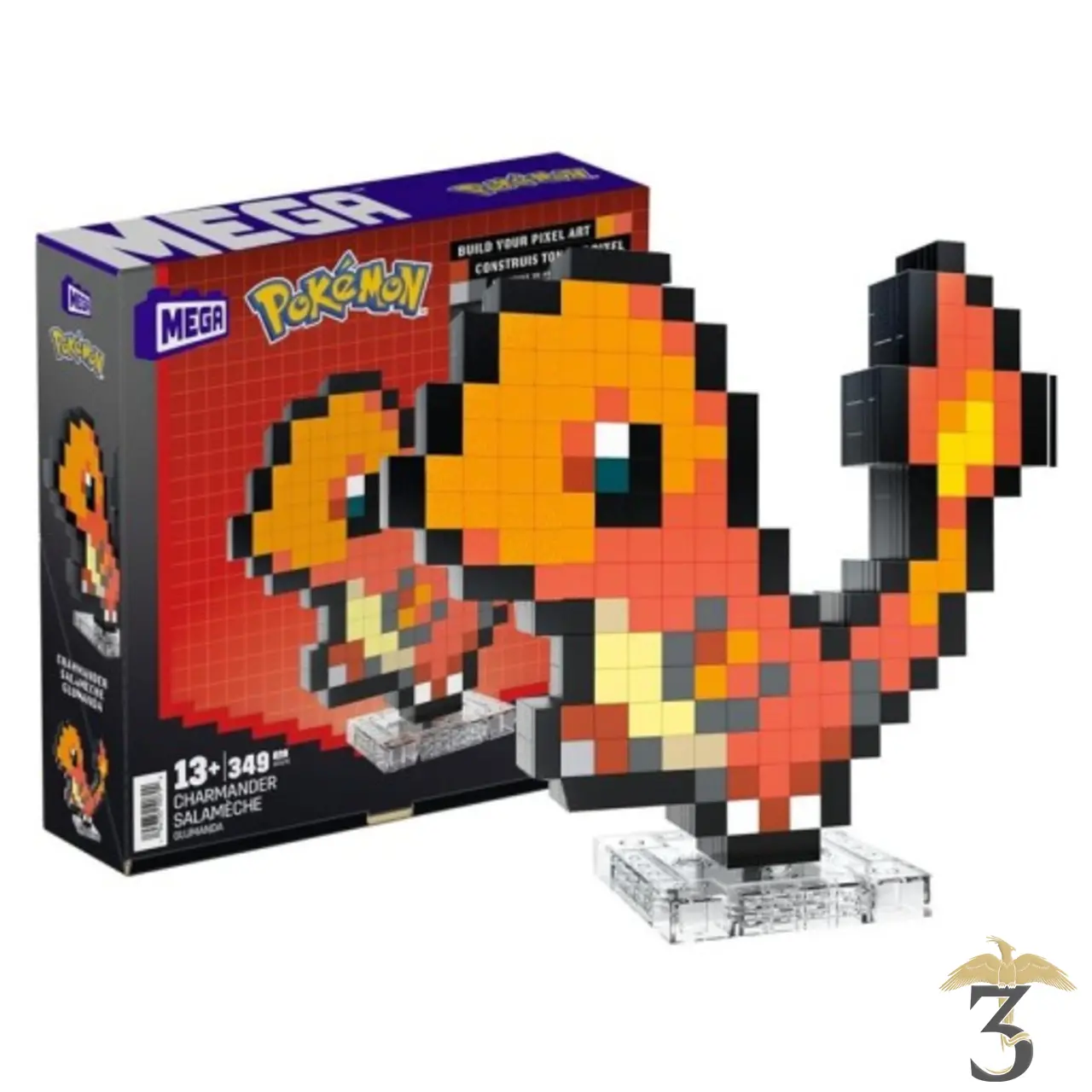 Mega coffret construction salameche pixelise – pokemon - Les Trois Reliques, magasin Harry Potter - Photo N°2