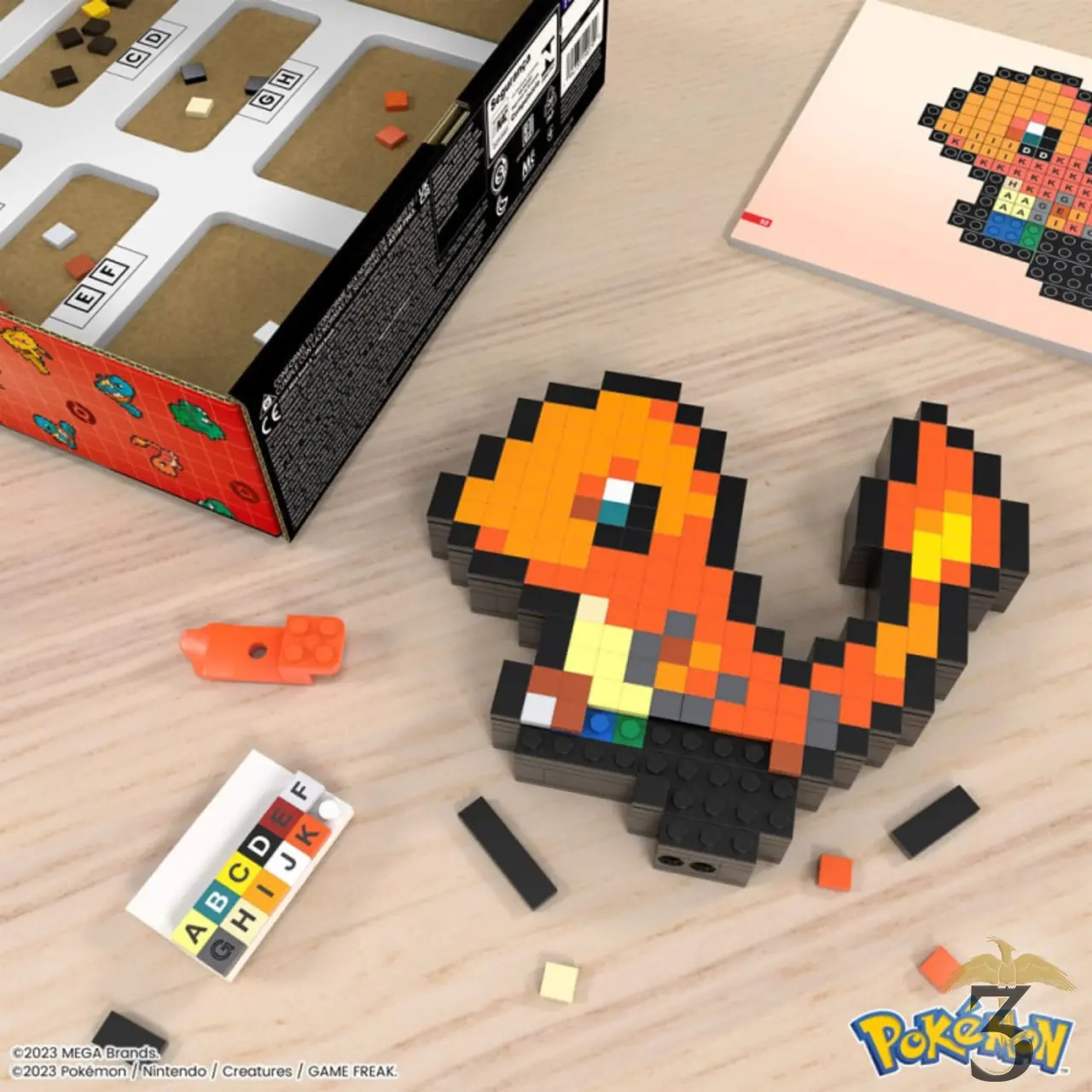 Mega coffret construction salameche pixelise – pokemon - Les Trois Reliques, magasin Harry Potter - Photo N°3