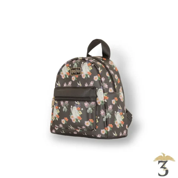 Mini sac a dos hedwige florale noir - Les Trois Reliques, magasin Harry Potter - Photo N°3