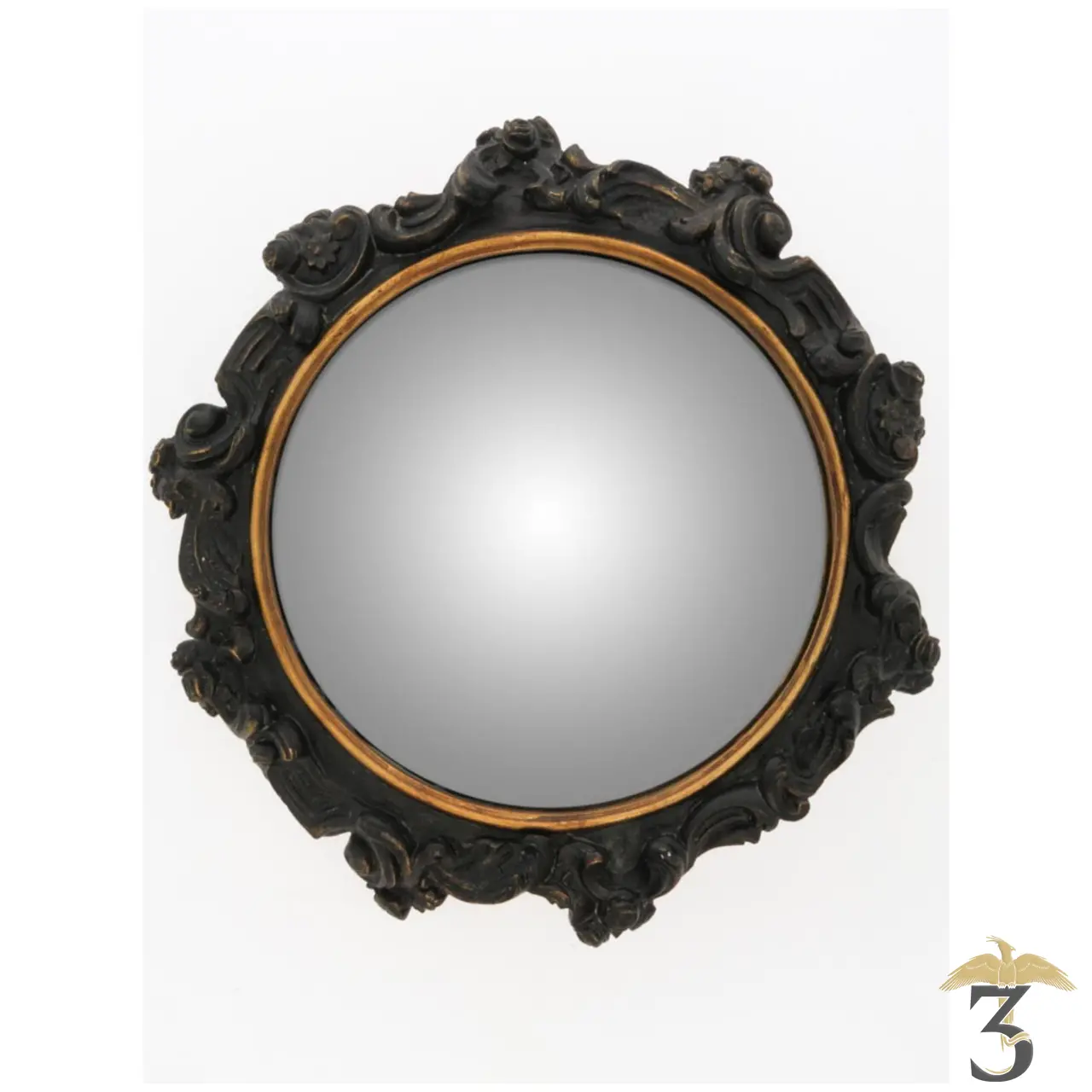 Miroir convexe contour noir - Les Trois Reliques