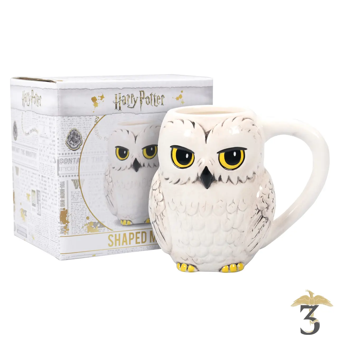 Mug 3d hedwige 425ml - Les Trois Reliques, magasin Harry Potter - Photo N°1