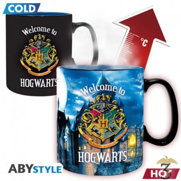 Mug change heat welcome to hogwarts 320ml - Les Trois Reliques, magasin Harry Potter - Photo N°1