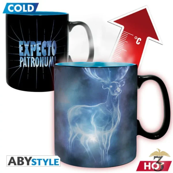 MUG HEAT CHANGE PATRONUS 460ML - Les Trois Reliques, magasin Harry Potter - Photo N°1