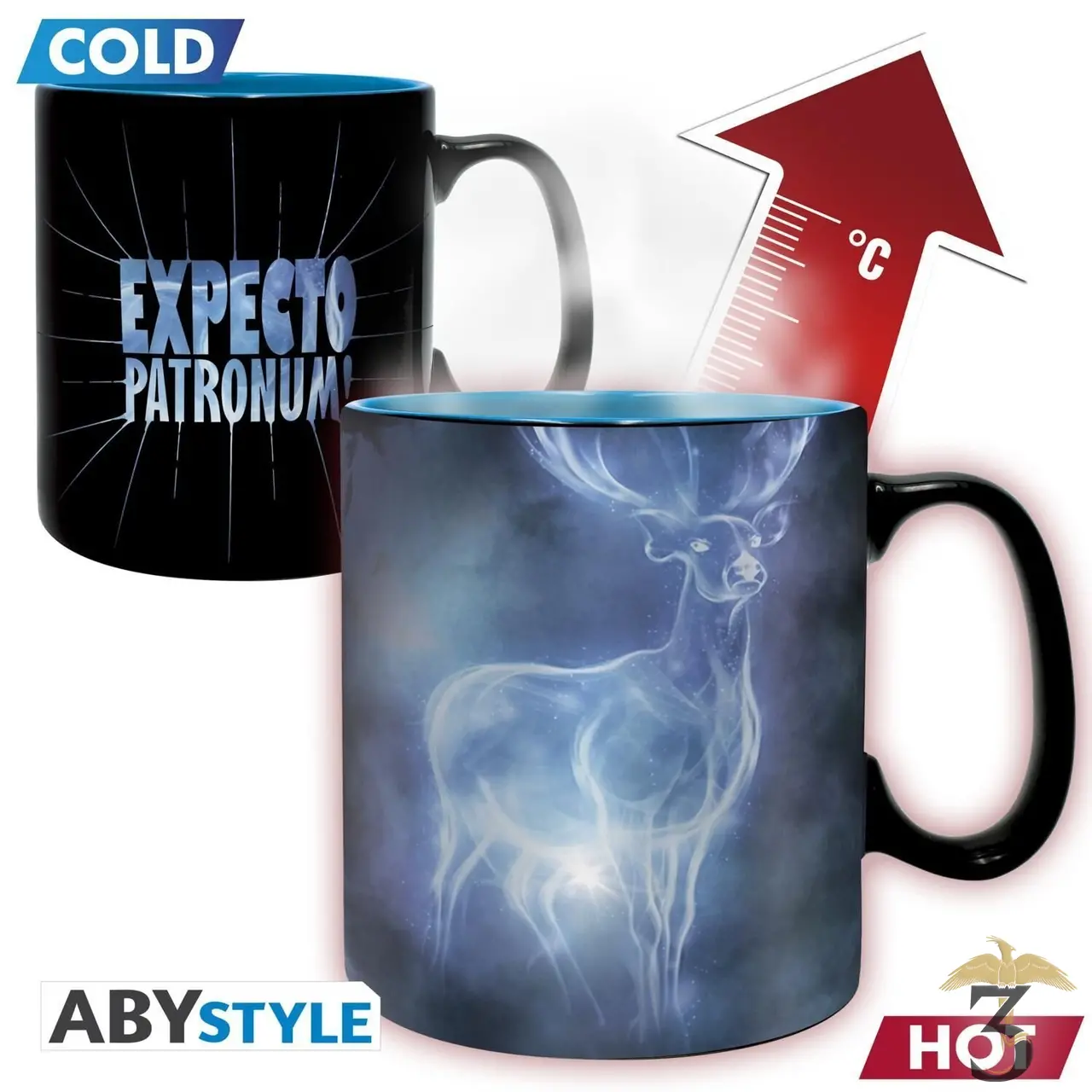 Mug heat change patronus 460ml - Les Trois Reliques, magasin Harry Potter - Photo N°1