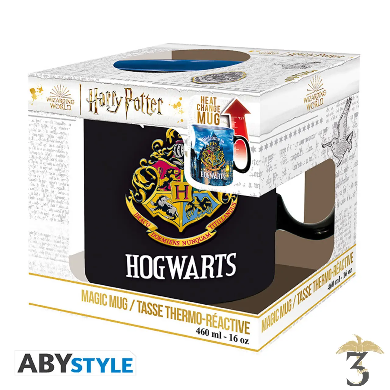 Mug heat change welcome to hogwarts 320ml - Les Trois Reliques, magasin Harry Potter - Photo N°1