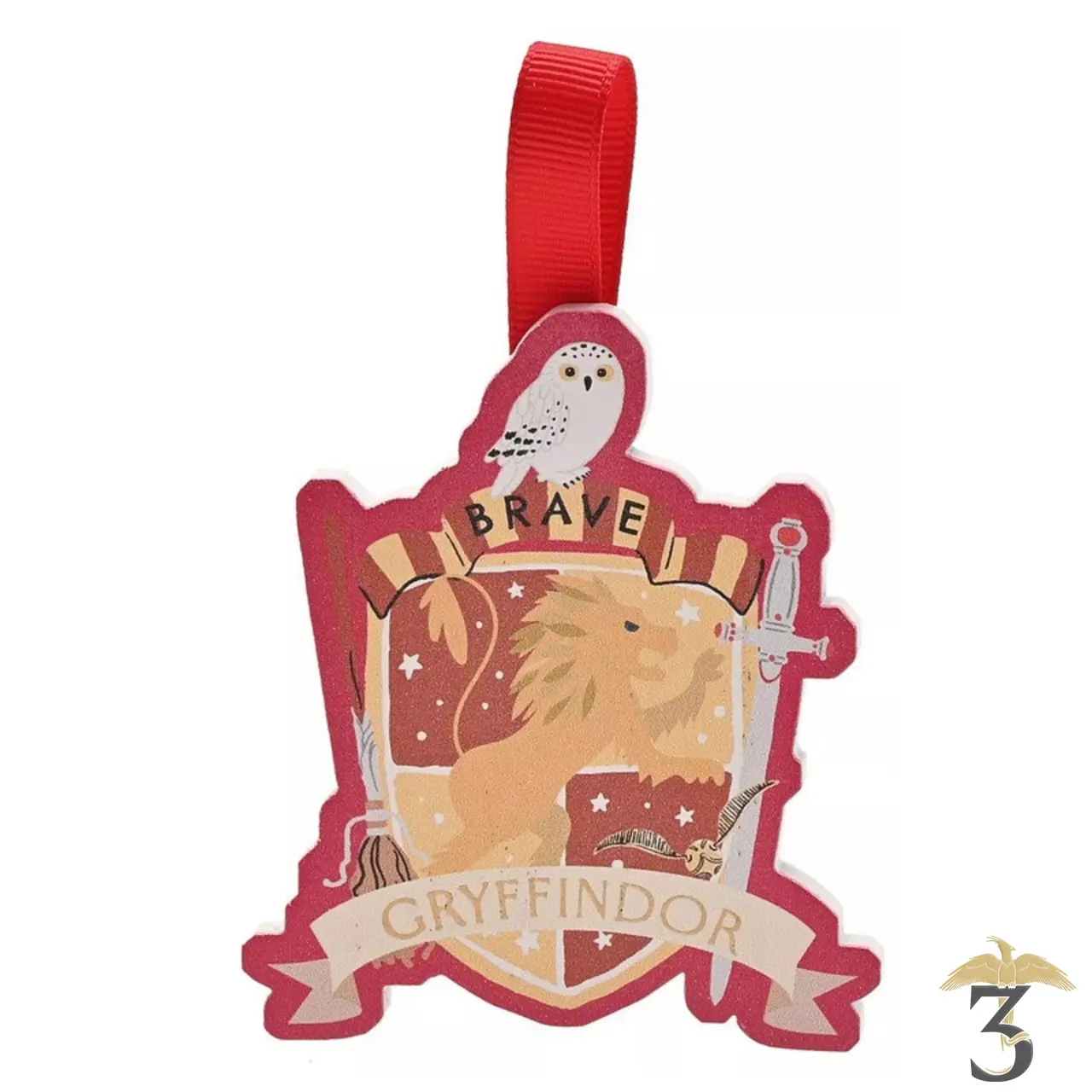 Ornement en bois gryffondor - Les Trois Reliques, magasin Harry Potter - Photo N°1