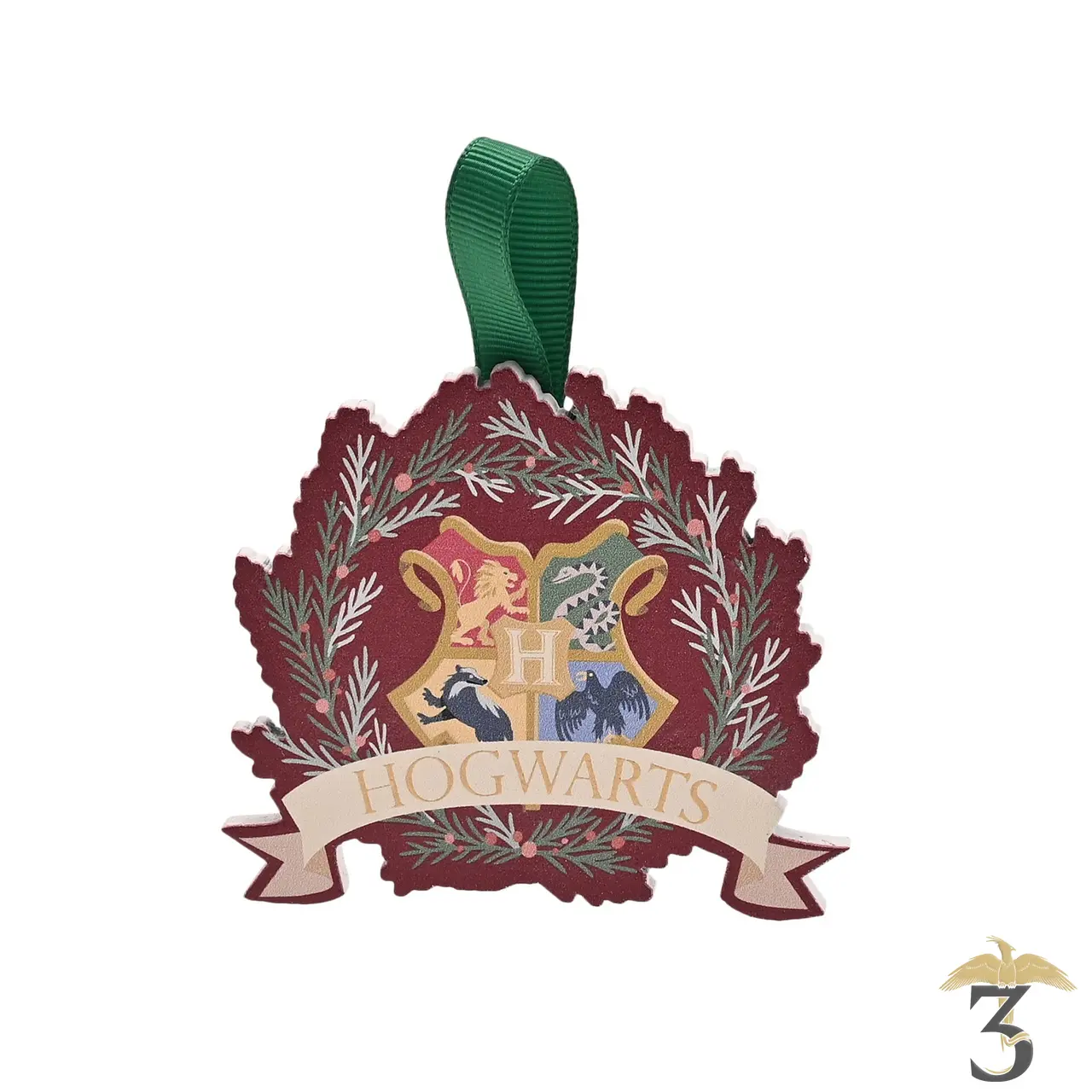 Ornement en bois poudlard - Les Trois Reliques, magasin Harry Potter - Photo N°1