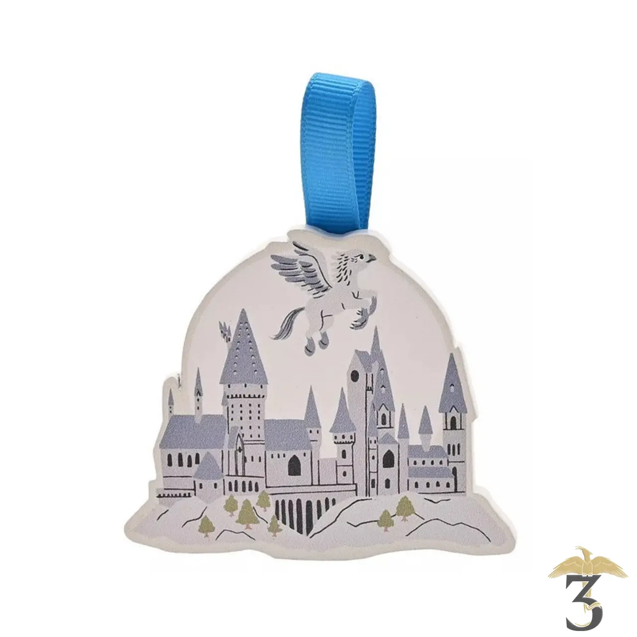Ornement en bois poudlard sous la neige - Les Trois Reliques, magasin Harry Potter - Photo N°1