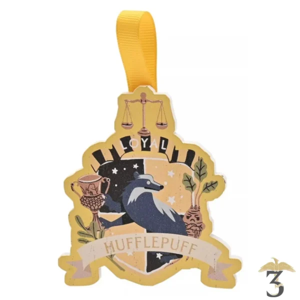 Ornement en bois poufsouffle - Les Trois Reliques, magasin Harry Potter - Photo N°1