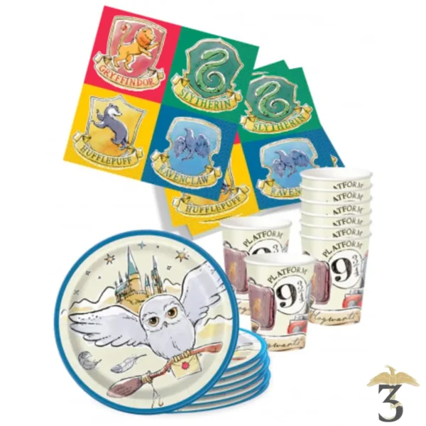 PACK 8 ASSIETTES EN CARTON HEDWIGE - Les Trois Reliques, magasin Harry Potter - Photo N°2