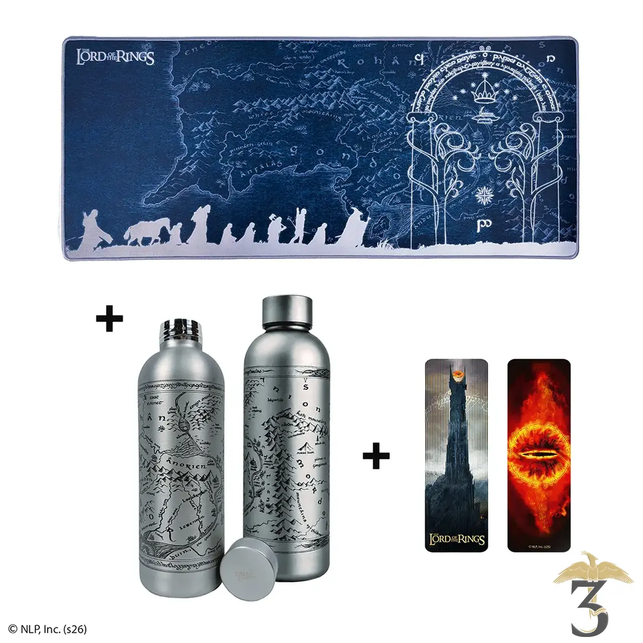 Pack bouteille 500ml – le seigneur des anneaux - Les Trois Reliques, magasin Harry Potter - Photo N°1