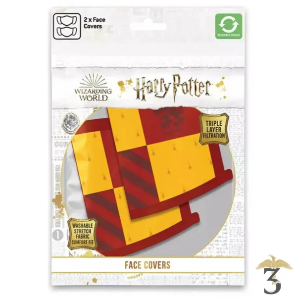 Pack de 2 Masques Gryffondor - Les Trois Reliques, magasin Harry Potter - Photo N°2