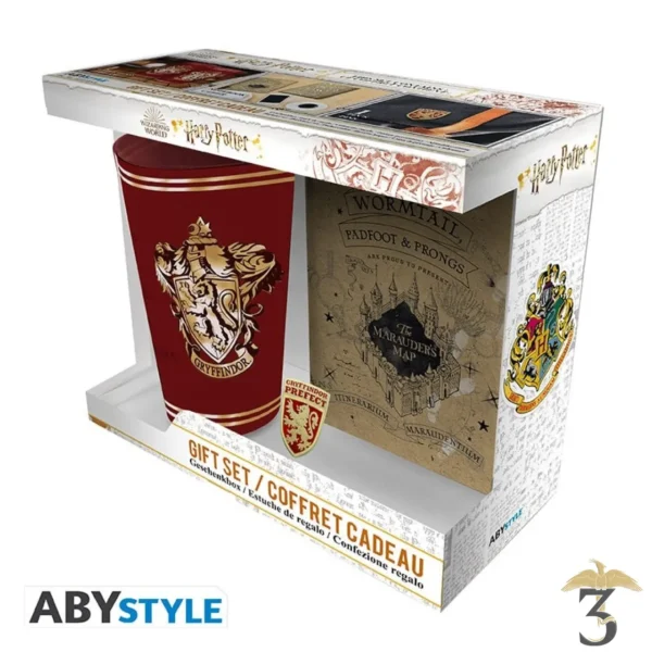 PACK GRYFFONDOR – VERRE XXL + PINS + CARNET - Les Trois Reliques, magasin Harry Potter - Photo N°1