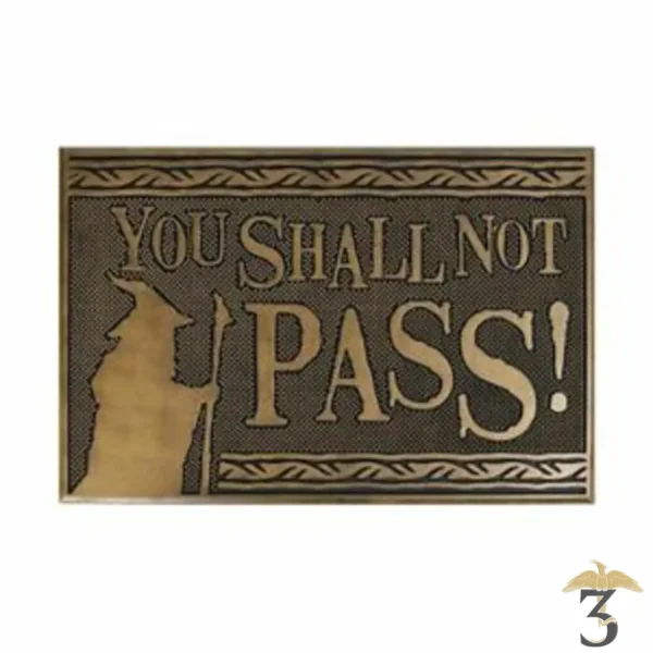 Paillasson en caoutchouc you shall not pass ​40×60 – le seigneur des anneaux - Les Trois Reliques, magasin Harry Potter - Photo N°1