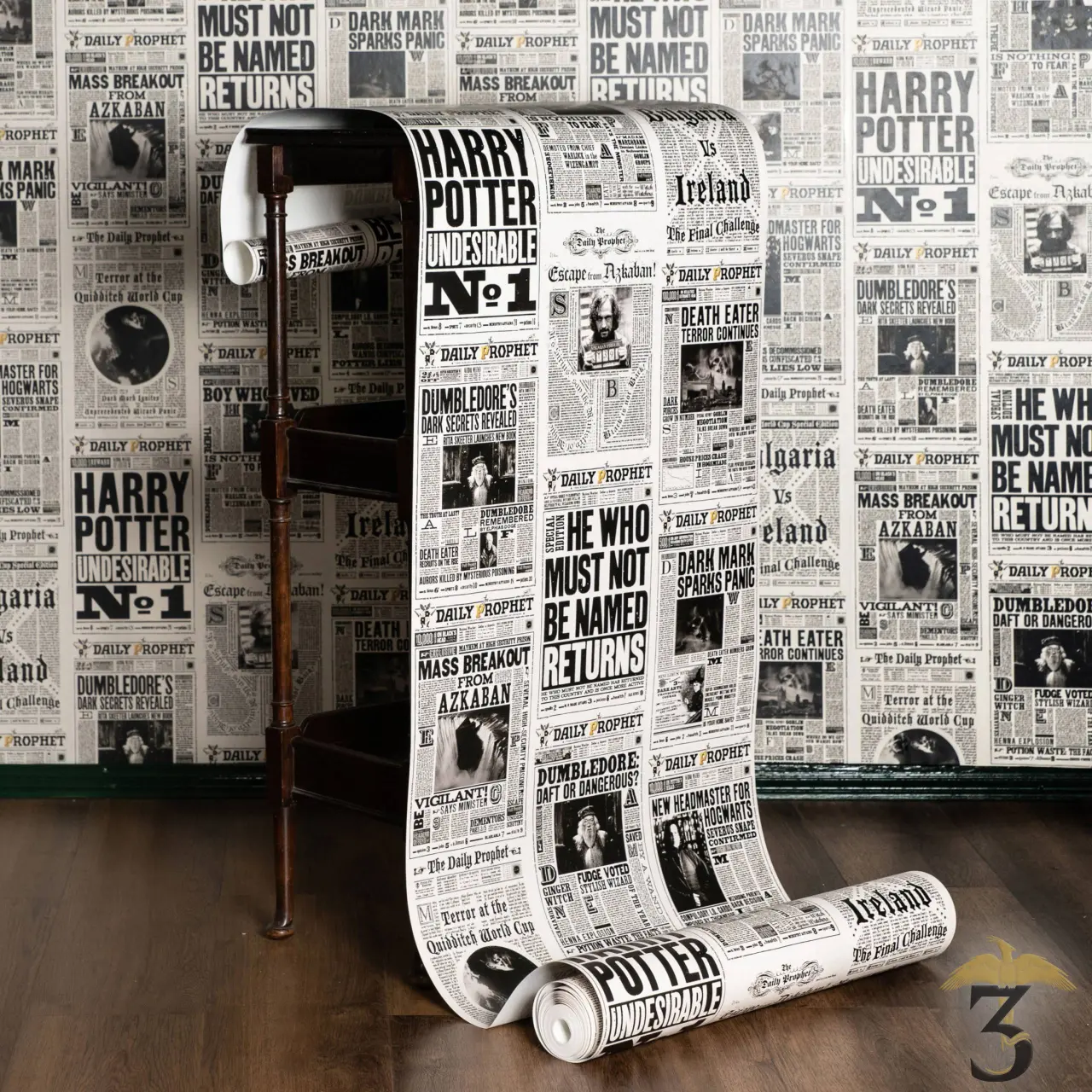 Papier peint Minalima La Gazette du Sorcier - Les Trois Reliques, magasin Harry Potter - Photo N°1