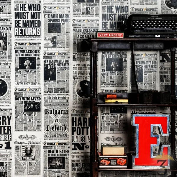 Papier peint Minalima La Gazette du Sorcier - 3 Reliques Harry Potter