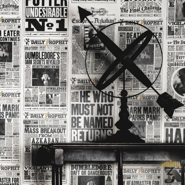 Papier peint Minalima La Gazette du Sorcier - Les Trois Reliques, magasin Harry Potter - Photo N°3