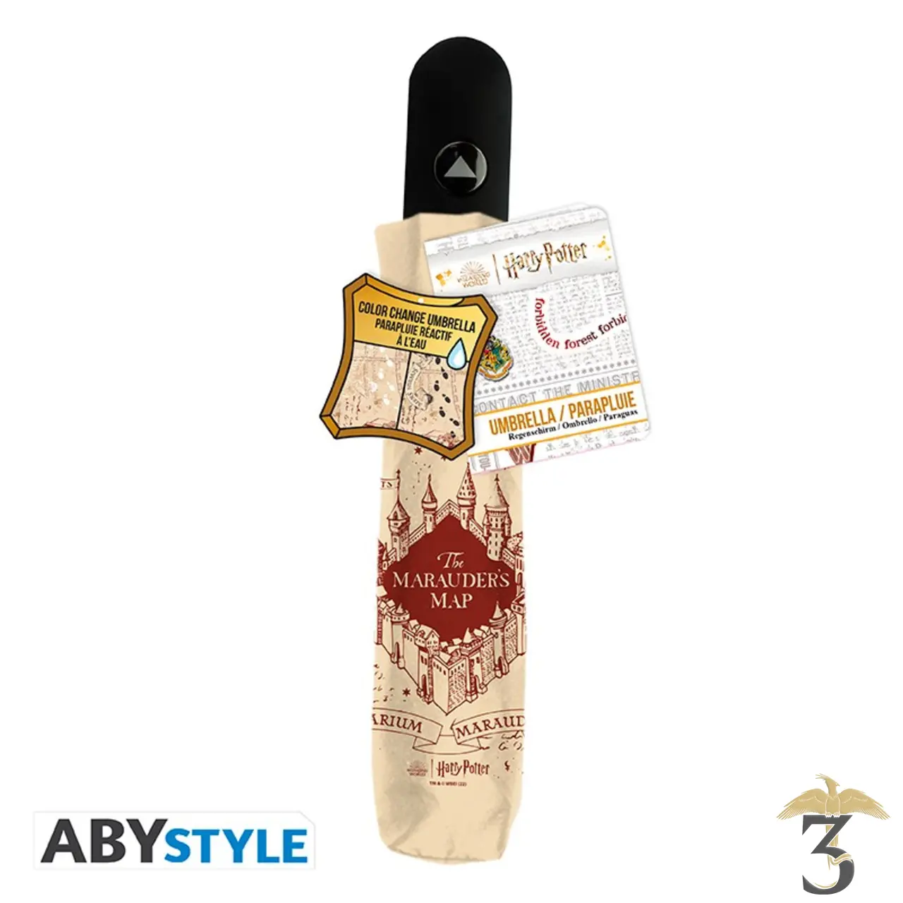 Parapluie carte du maraudeur reactif a l eau - Les Trois Reliques, magasin Harry Potter - Photo N°1