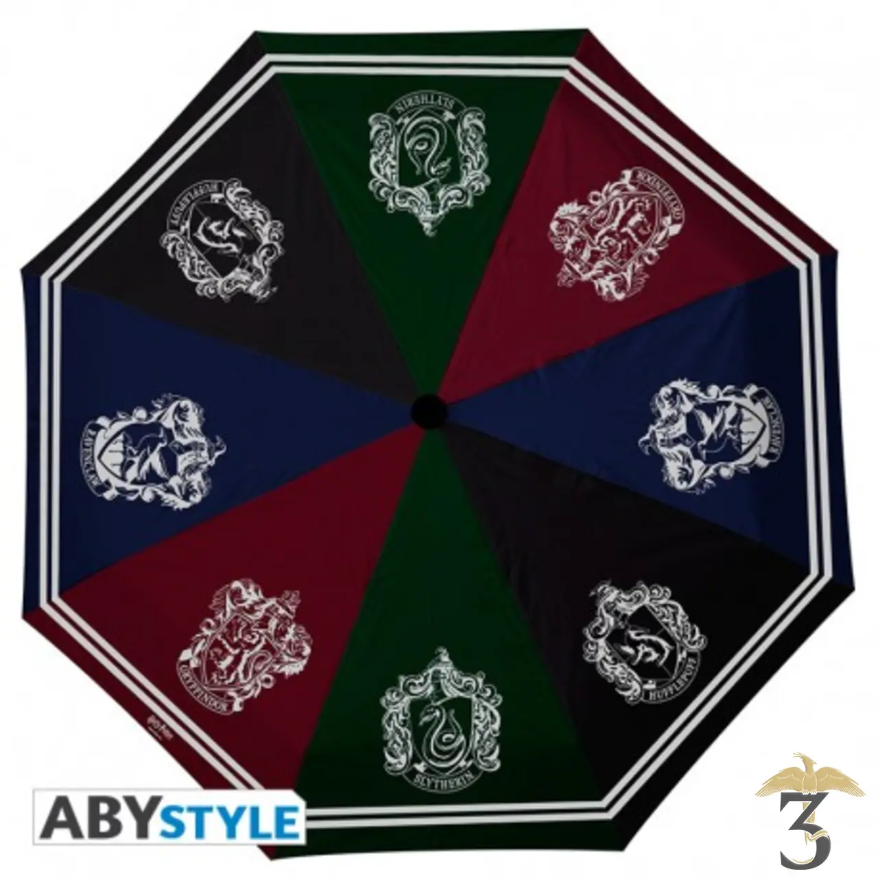 Parapluie les 4 maisons - Les Trois Reliques, magasin Harry Potter - Photo N°1