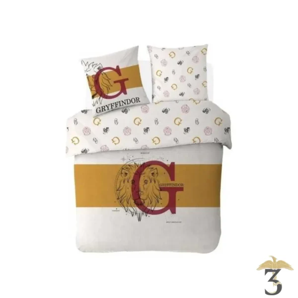 Parure housse de couette gryffondor en coton - Les Trois Reliques, magasin Harry Potter - Photo N°1