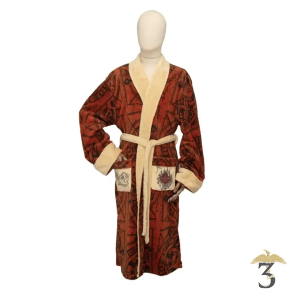 Harry Potter Robe De Chambre Homme Ou Femme En Polaire Douce, Peignoir  Gryffondor En Pilou Avec Capuche De Magicien Taille Adulte Unisexe S, M, L  Et