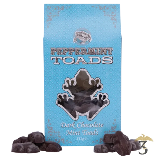 PEPPERMINT TOADS DARK CHOCOLATE 113G - Les Trois Reliques, magasin Harry Potter - Photo N°1