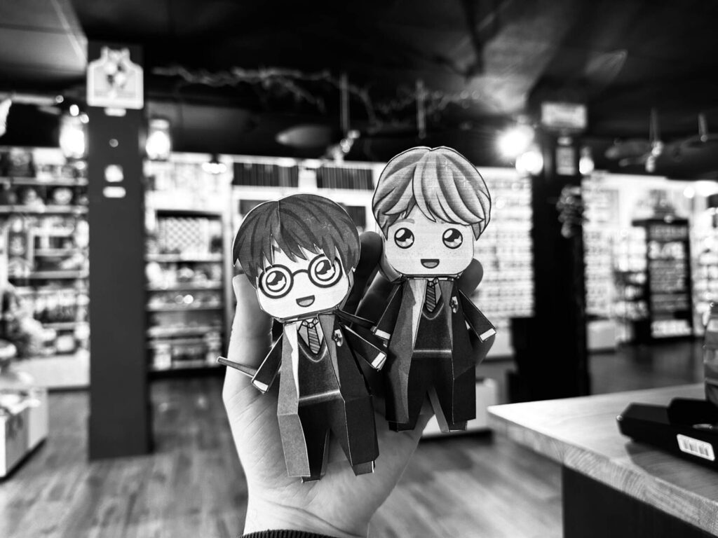 Personnage en papier à fabriqué chez Les 3 Reliques Boutique Harry Potter