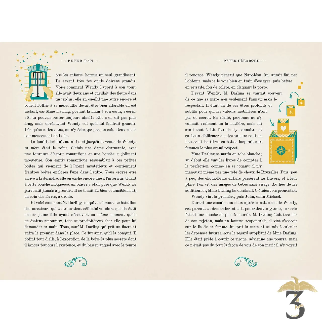 PETER PAN ILLUSTRE PAR MINALIMA - Les Trois Reliques, magasin Harry Potter - Photo N°3