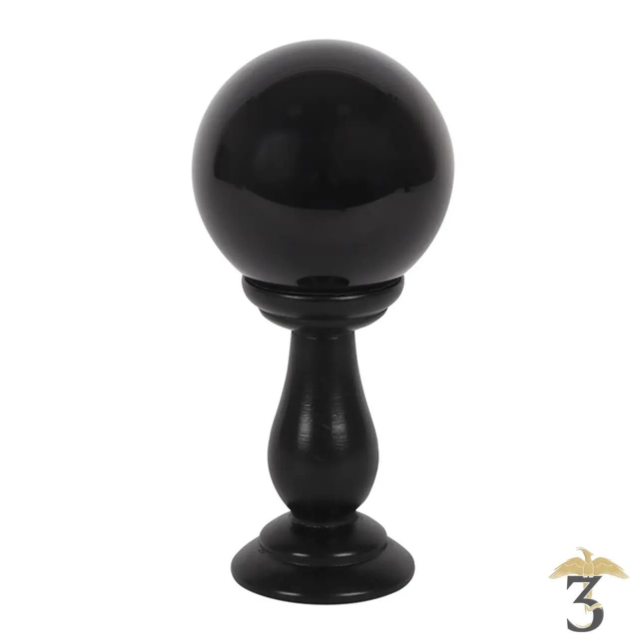 Petite boule de cristal noire sur support - Les Trois Reliques, magasin Harry Potter - Photo N°1