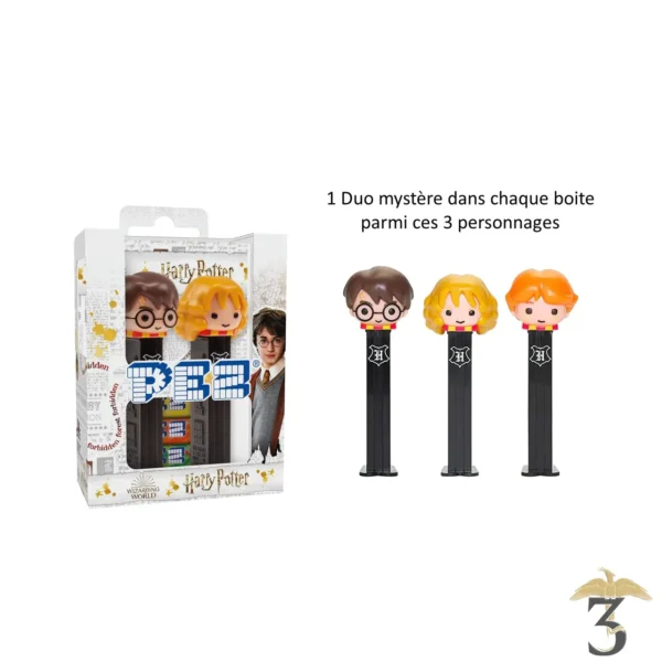 Pez – 2 distributeur bonbon + 4 recharges – harry potter (34g / 1.2oz) - Les Trois Reliques, magasin Harry Potter - Photo N°1