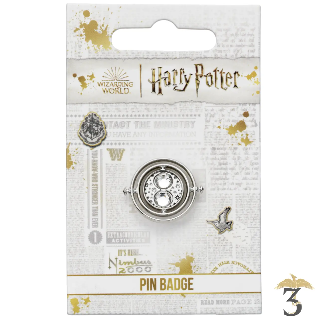 Pin s retourneur de temps argent immobile - Les Trois Reliques, magasin Harry Potter - Photo N°2