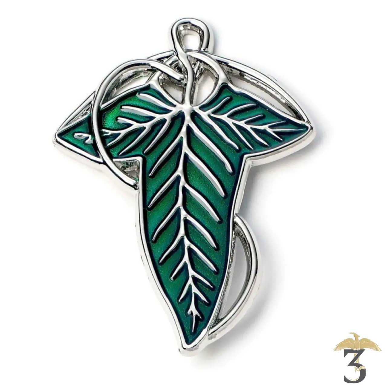 Pin’s feuille de lorien – le seigneur des anneaux - Les Trois Reliques, magasin Harry Potter - Photo N°1