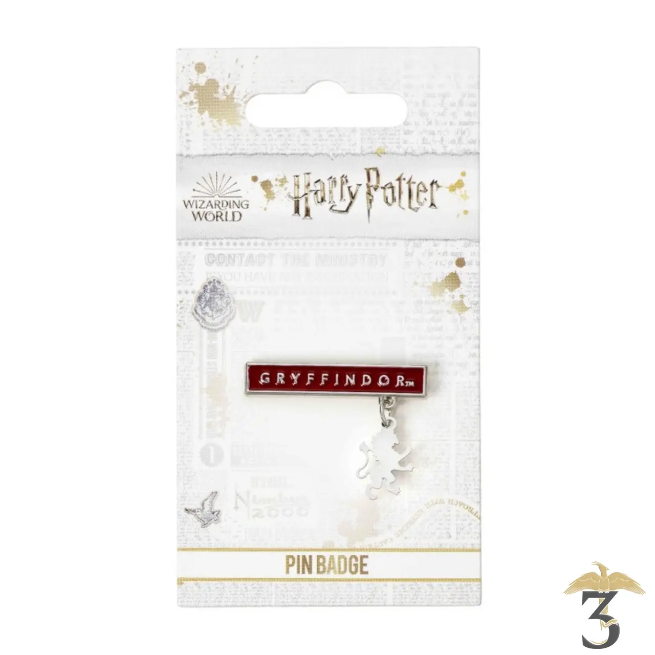 Pin´s plaque et charm gryffondor - Les Trois Reliques, magasin Harry Potter - Photo N°2