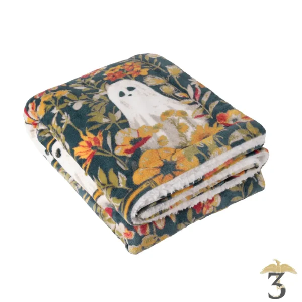Plaid bootanical fantômes et fleurs 130×180 - Les Trois Reliques, magasin Harry Potter - Photo N°1