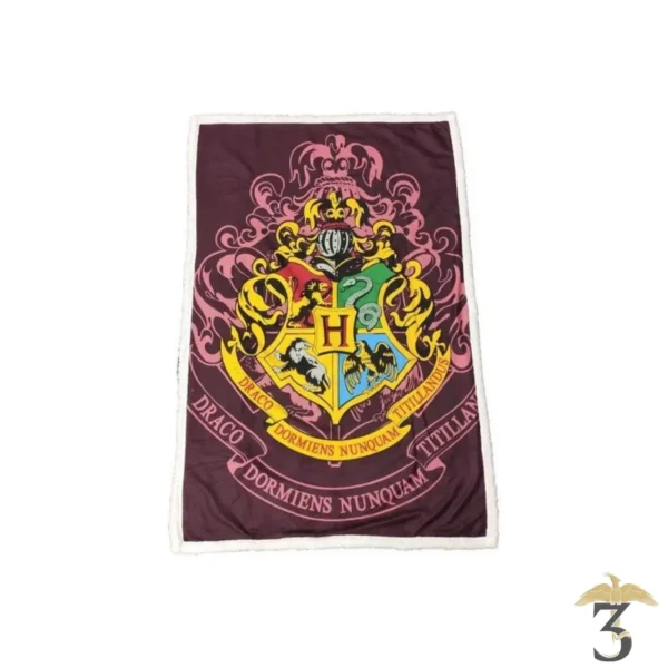 Plaid harry potter sherpa poudlard - Les Trois Reliques, magasin Harry Potter - Photo N°1