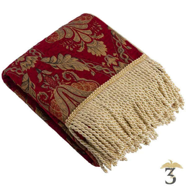 Plaid jacquard traditionnel shiraz bordeaux 130×170 - Les Trois Reliques, magasin Harry Potter - Photo N°1