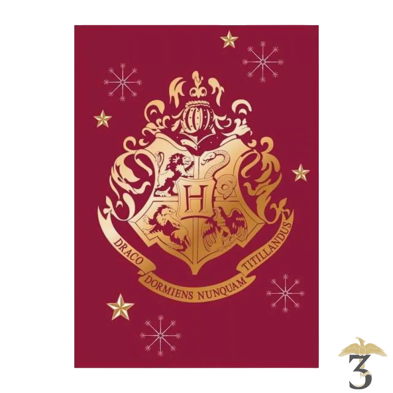 Plaid polaire hogwarts rouge - Les Trois Reliques, magasin Harry Potter - Photo N°1