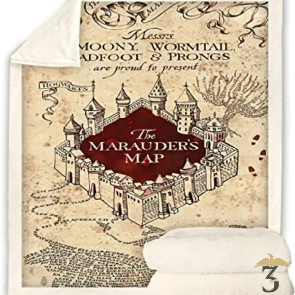 PLAID SHERPA MARAUDER MAP - Les Trois Reliques, magasin Harry Potter - Photo N°1