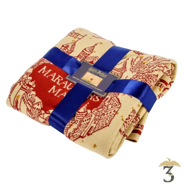 plaid tricoté carte du maraudeur – 102×160 – harry potter - Les Trois Reliques, magasin Harry Potter - Photo N°1