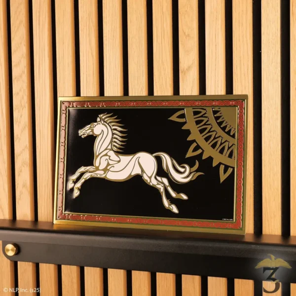 Plaque en aluminium – drapeau du rohan – le seigneur des anneaux - Les Trois Reliques, magasin Harry Potter - Photo N°2