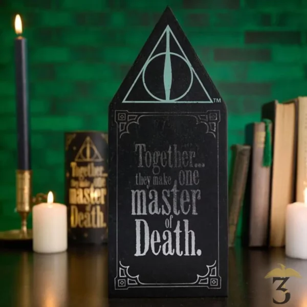 Plaque en bois phosphorescent relique de la mort - Les Trois Reliques, magasin Harry Potter - Photo N°4