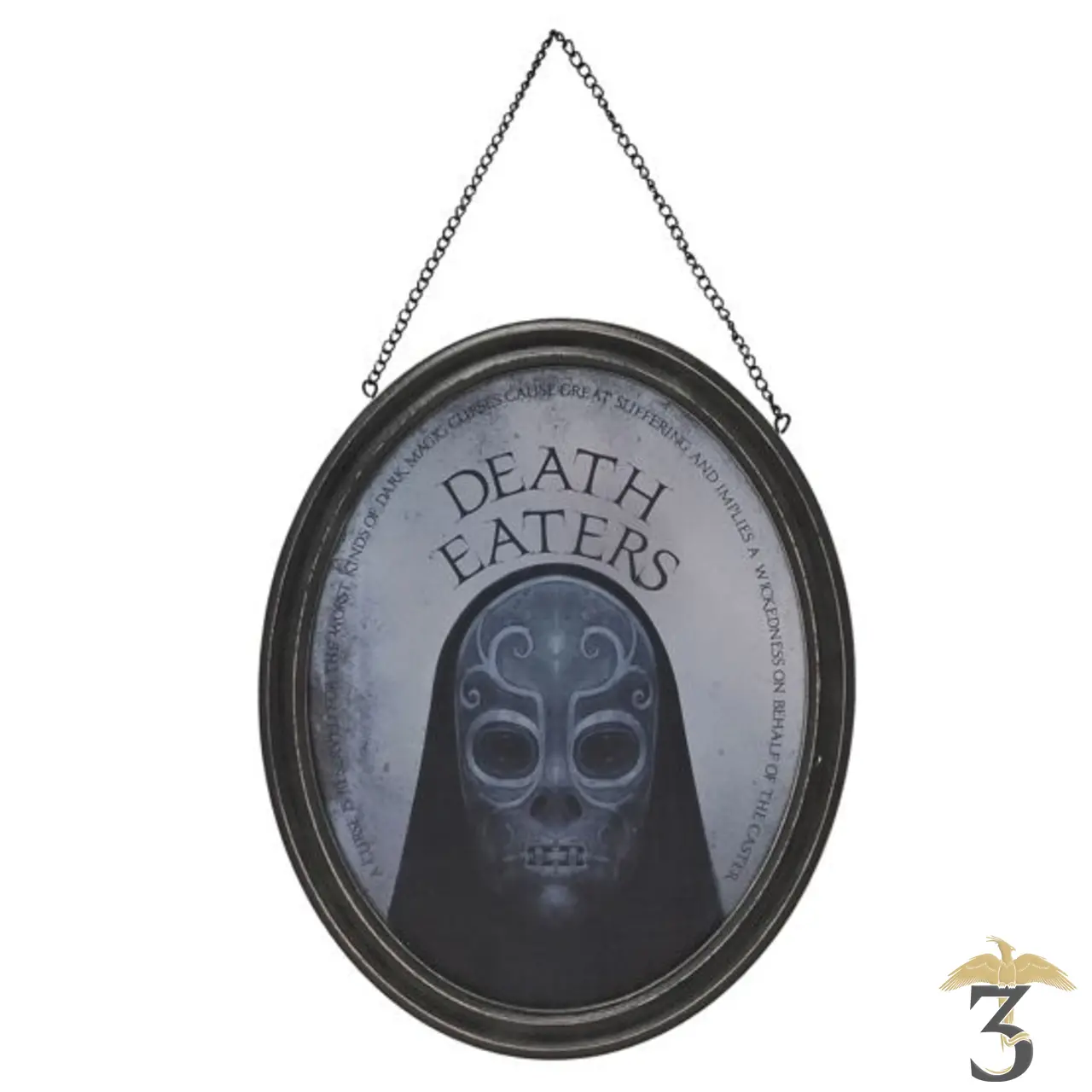 Plaque suspendue miroir mangemort - Les Trois Reliques, magasin Harry Potter - Photo N°1