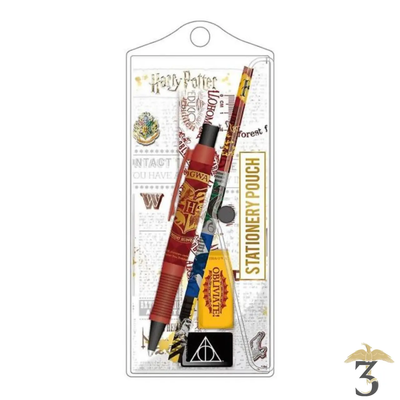 Pochette papeterie - Les Trois Reliques, magasin Harry Potter - Photo N°1