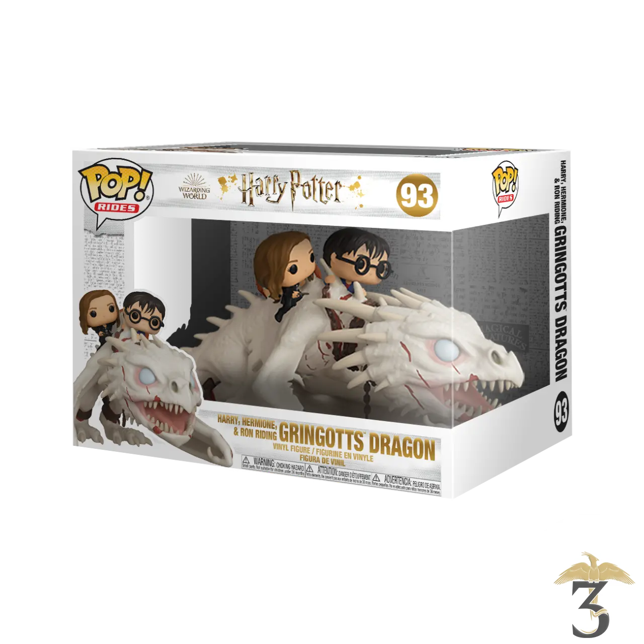 POP Ride: Dragon avec Harry, Ron, & Hermione - Les Trois Reliques, magasin Harry Potter - Photo N°2