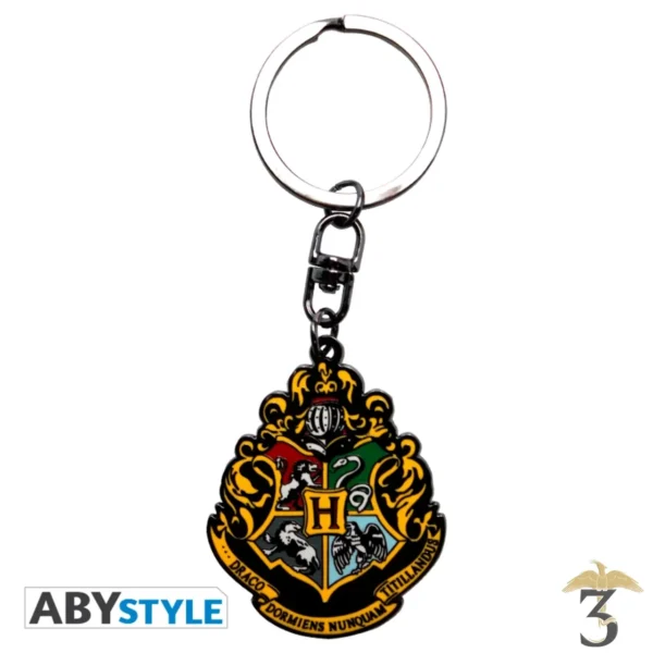 PORTE CLE POUDLARD METAL - Les Trois Reliques, magasin Harry Potter - Photo N°1