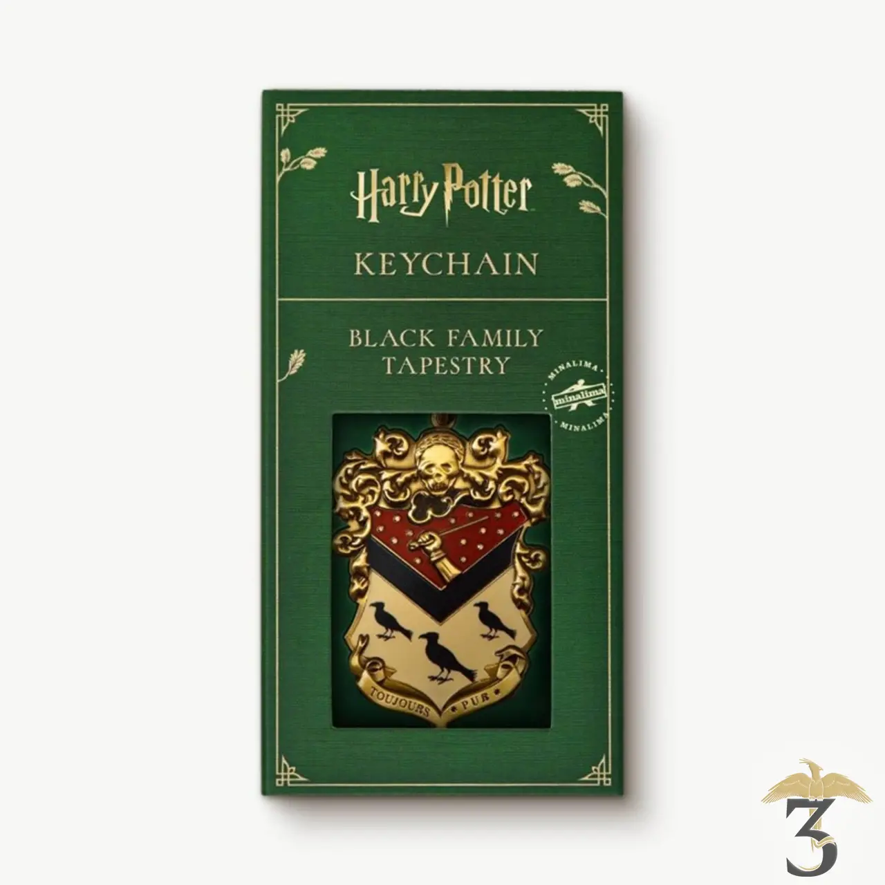 Porte clés blason de la famille black – minalima - Les Trois Reliques, magasin Harry Potter - Photo N°3