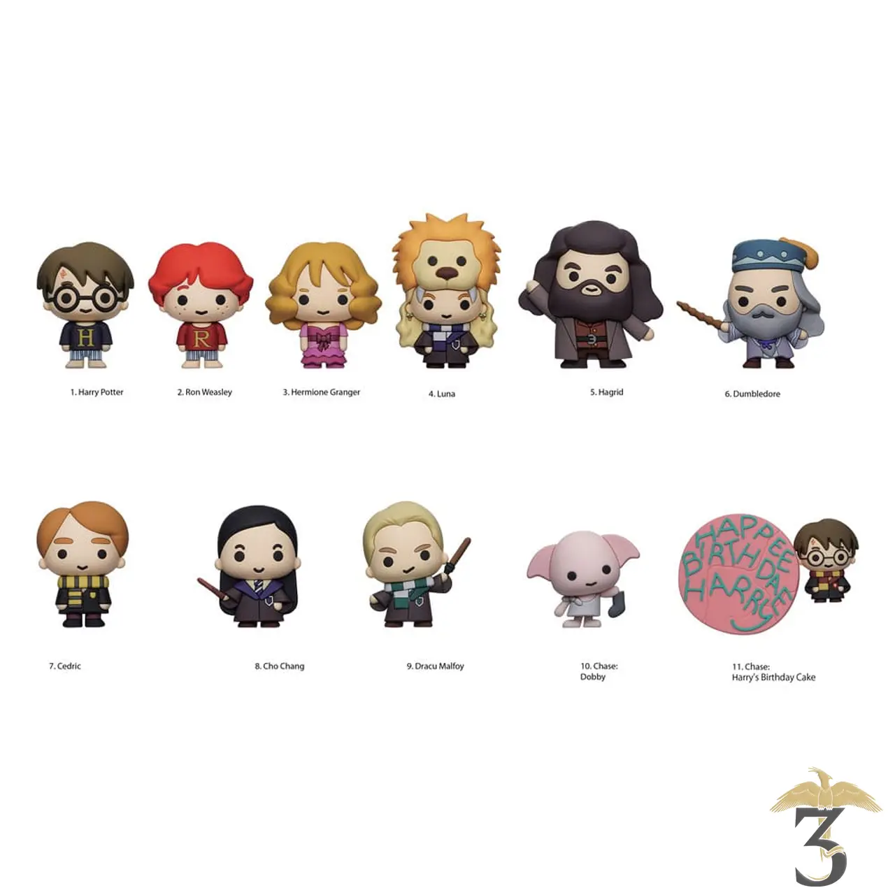 porte-clés mystère 3d foam bag clip série 12 – harry potter - Les Trois Reliques, magasin Harry Potter - Photo N°2