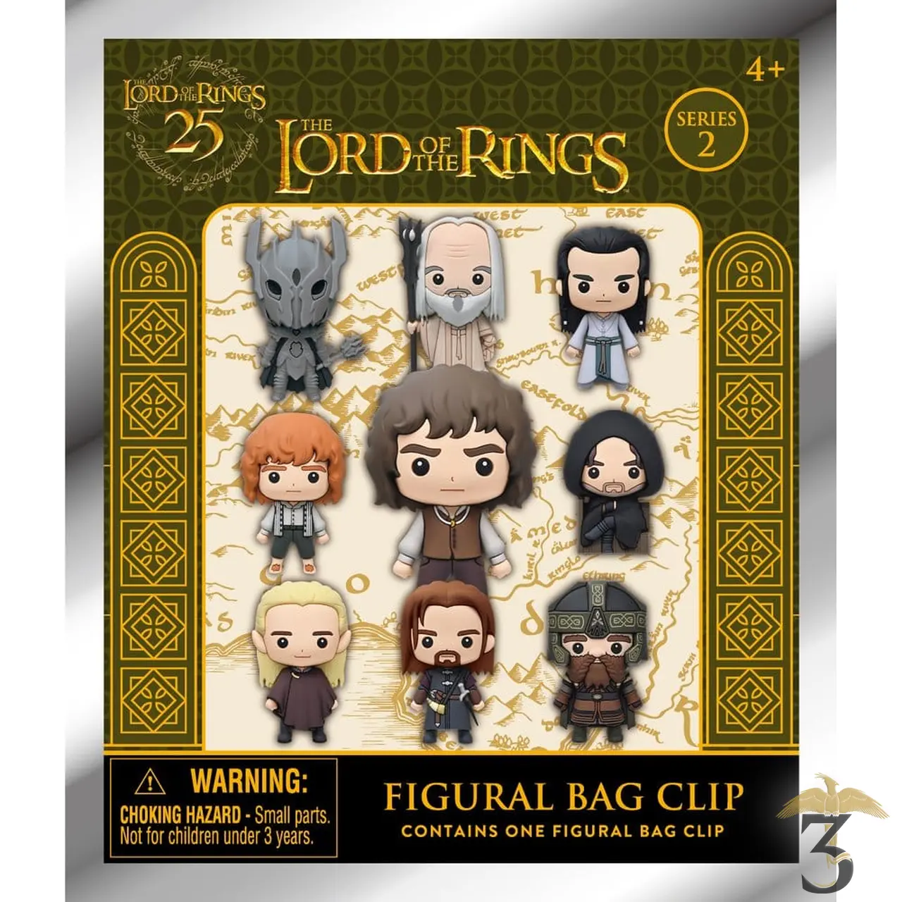 porte-clés mystère 3d foam bag clip série 2 – le seigneur des anneaux – monogram - Les Trois Reliques, magasin Harry Potter - Photo N°1