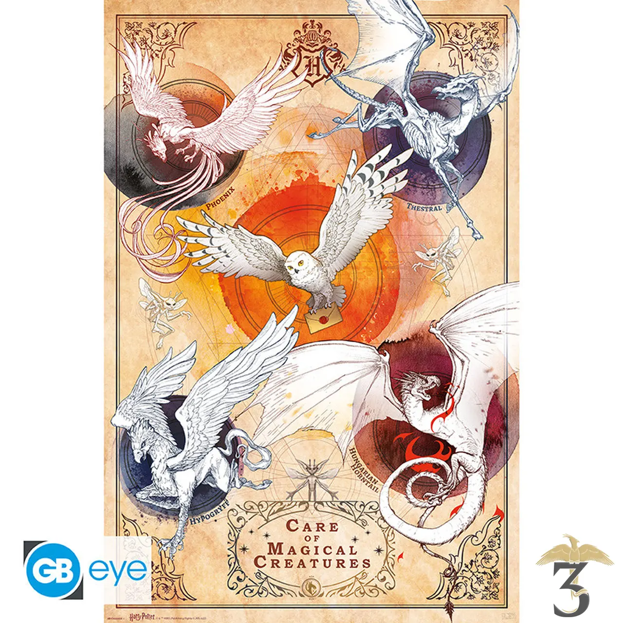 Poster créatures magiques 91×61 – harry potter - Les Trois Reliques, magasin Harry Potter - Photo N°1